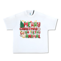 White merry christmas ya filthy animal Urban Heavy Tee - MaliasSmallBusiness