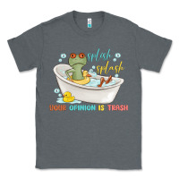 Charcoal Heather splash splash your opinion is trash Classic Tee - MaliasSmallBusiness