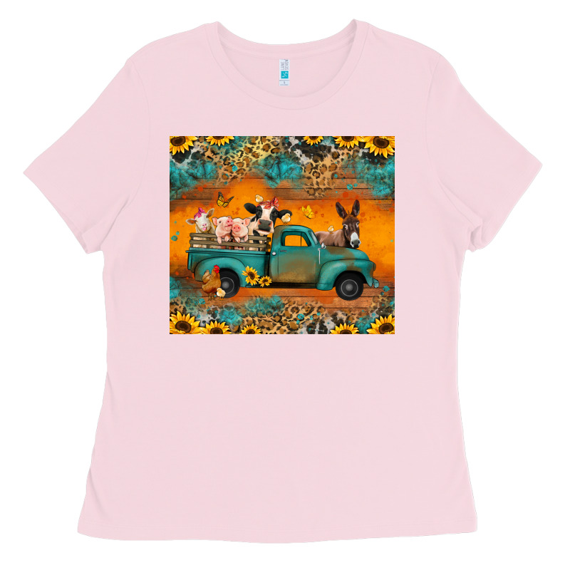 Farm Animals Truck Ladies Tee by Jasminsmagicworld | Teevron