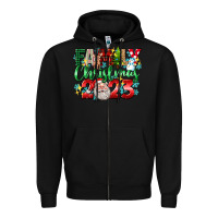 Black family christmas 2023 Zipper Hoodie - texasbilliewilder