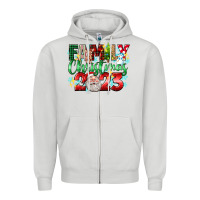 Dove Grey family christmas 2023 Zipper Hoodie - texasbilliewilder