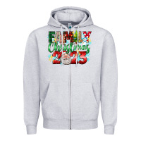 Heather Grey family christmas 2023 Zipper Hoodie - texasbilliewilder