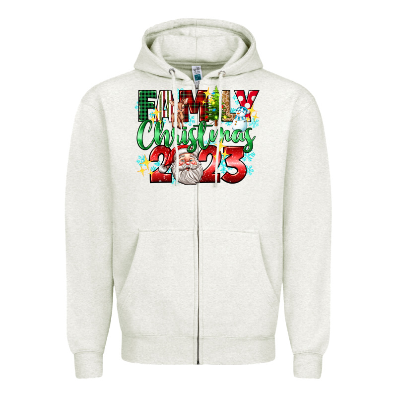 Family Christmas 2023 Zipper Hoodie by texasbilliewilder | Teevron