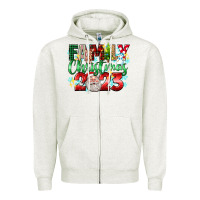 Oatmeal Heather family christmas 2023 Zipper Hoodie - texasbilliewilder
