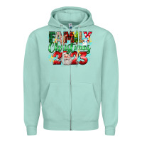 Seafoam family christmas 2023 Zipper Hoodie - texasbilliewilder