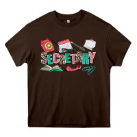 Chocolate Brown secretary Heavy Core Tee - AdoDesignShop