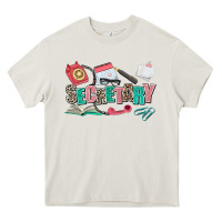 Cream secretary Heavy Core Tee - AdoDesignShop