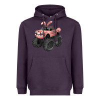 Plum Easter monster truck Easter Day Heavyweight Hoodie - HowdyJamesFarm