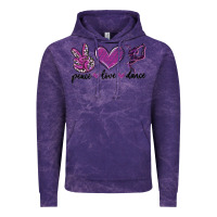 Cloud Purple peace love dance Vintage Hoodie - MaliasSmallBusiness