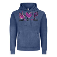 Vintage Denim peace love dance Vintage Hoodie - MaliasSmallBusiness
