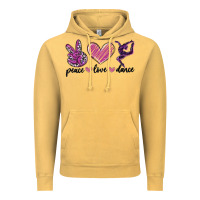 Vintage Mustard peace love dance Vintage Hoodie - MaliasSmallBusiness