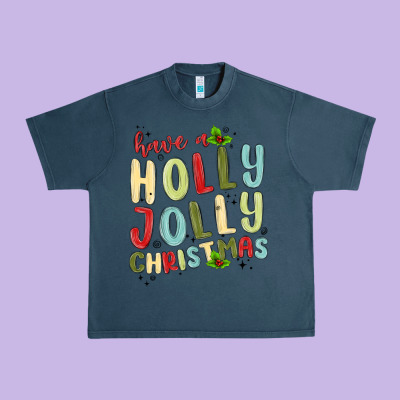 Have A Holly Jolly Christmas Urban Heavy Tee Designed By Maliassmallbusiness