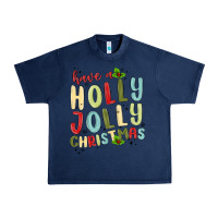 Navy have a holly jolly christmas Urban Heavy Tee - MaliasSmallBusiness