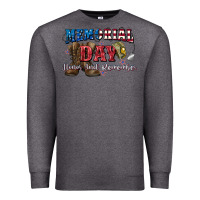 Charcoal Heather Memorial day honor ans remember Premium Sweatshirt - CowGirlArtShop