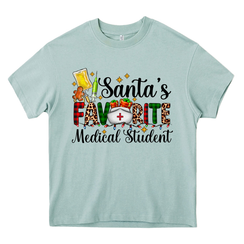 Santa's Favorite Medical Student Heavy Core Tee by AdoDesignShop | Teevron