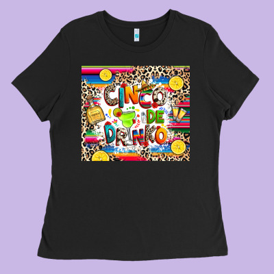 Cinco De Drinko Ladies Tee Designed By Ranaportraitstore