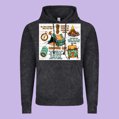 Camping Life Vintage Hoodie Designed By Maliassmallbusiness