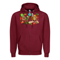 Burgundy christmas head start Zipper Hoodie - texasbilliewilder