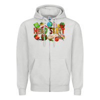 Dove Grey christmas head start Zipper Hoodie - texasbilliewilder