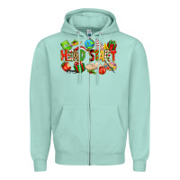 Seafoam christmas head start Zipper Hoodie - texasbilliewilder