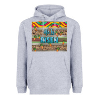 Heather Grey He is risen tumbler Easter Day Heavyweight Hoodie - HowdyJamesFarm