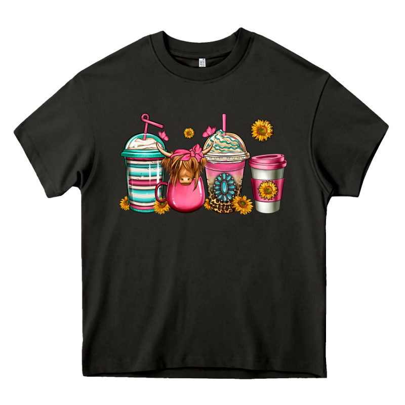 Longhaired Cow Coffee Cups Heavy Core Tee by Jasminsmagicworld | Teevron