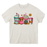 Cream longhaired cow coffee cups Heavy Core Tee - Jasminsmagicworld