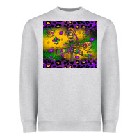 Heather Grey mardi gras street lights Heavyweight Sweatshirt - LillyAllenDesigns
