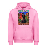 Fuchsia Pink long live cowgirls Urban Hoodie - FaDigitalArtStudio