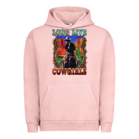 Pigment Salmon long live cowgirls Urban Hoodie - FaDigitalArtStudio