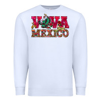 White Viva Mexico Premium Sweatshirt - HowdyJamesFarm