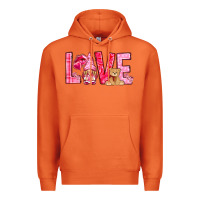 Carrot Love with gnome Valentine's Day Premium Hoodie - HowdyJamesFarm