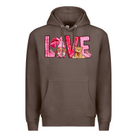 Coffee Love with gnome Valentine's Day Premium Hoodie - HowdyJamesFarm