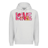 Dove Grey Love with gnome Valentine's Day Premium Hoodie - HowdyJamesFarm