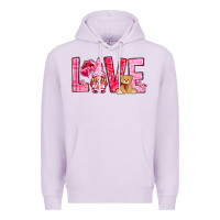 Lilac Love with gnome Valentine's Day Premium Hoodie - HowdyJamesFarm