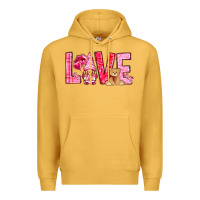 Mustard Love with gnome Valentine's Day Premium Hoodie - HowdyJamesFarm