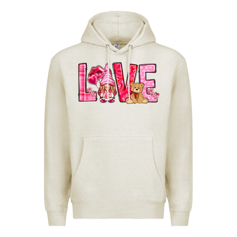 Love With Gnome Valentine's Day Premium Hoodie by HowdyJamesFarm | Teevron