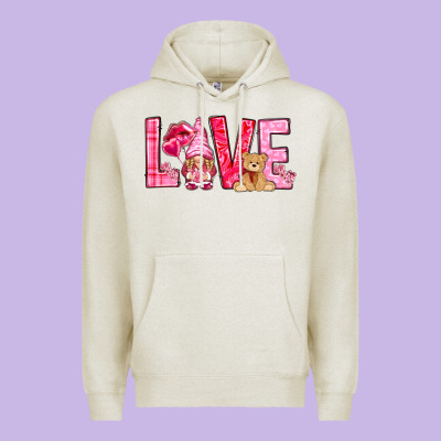 Love With Gnome Valentine's Day Premium Hoodie Designed By Howdyjamesfarm