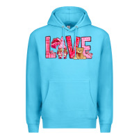 Ocean Blue Love with gnome Valentine's Day Premium Hoodie - HowdyJamesFarm