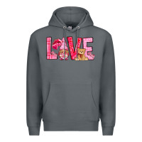 Rock Love with gnome Valentine's Day Premium Hoodie - HowdyJamesFarm