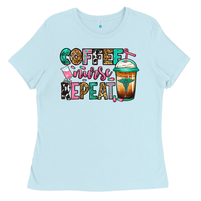 Nurse Coffee Repeat Ladies Tee by Jasminsmagicworld | Teevron
