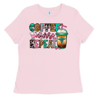 Bubblegum Pink nurse coffee repeat Ladies Tee - Jasminsmagicworld