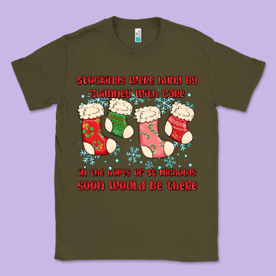 Stockings Were Hung By Chimney Classic Tee Designed By Maliassmallbusiness