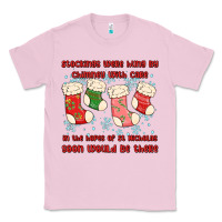 Bubblegum Pink stockings were hung by chimney Classic Tee - MaliasSmallBusiness