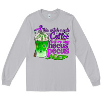 Moon Dust this witch needs coffee before any hocus pocus Long Sleeve Tee - BundleAndBundleShop