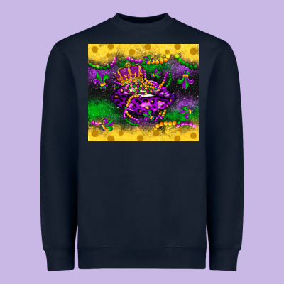 Mardi Gras Lips Heavyweight Sweatshirt Designed By Lillyallendesigns