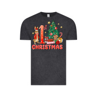 Vintage Black red christmas bunny 1st christmas Vintage Tee - MaliasSmallBusiness