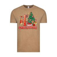 Vintage Coffee red christmas bunny 1st christmas Vintage Tee - MaliasSmallBusiness