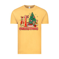 Vintage Mustard red christmas bunny 1st christmas Vintage Tee - MaliasSmallBusiness