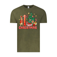 Vintage Olive red christmas bunny 1st christmas Vintage Tee - MaliasSmallBusiness